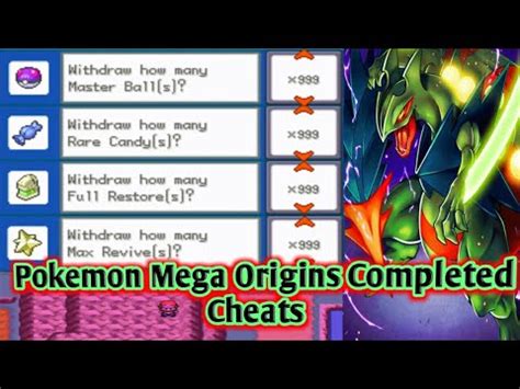 pokemon mega evolution cheats|Pokemon Mega Origins Cheats .